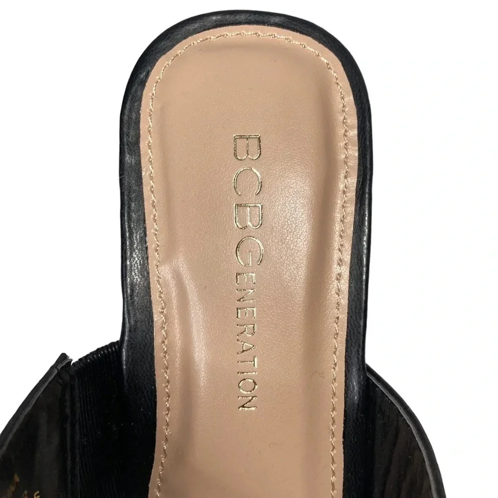 BCBGeneration Women's Walina Wedge Sandal in Black. Sz: 10